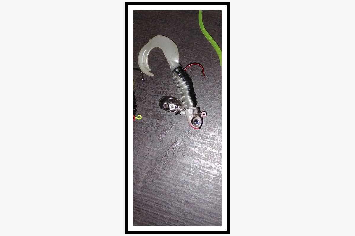 Real Curly-Tail Grub fishing lure example